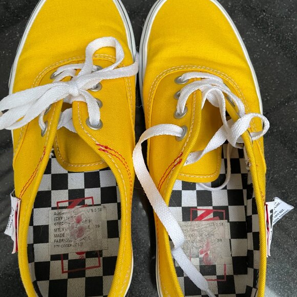 Vans Sample Not for Resale Sneakers Shoes Yellow Womans Size 5.5 - Picture 5 of 7